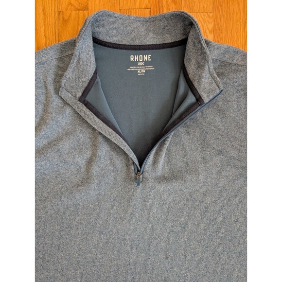 Rhone Commuter 1/4 Zip Mens XL Grey Pullover Preppy Sweater Comfort Tech - Picture 2 of 9